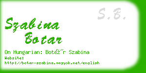 szabina botar business card